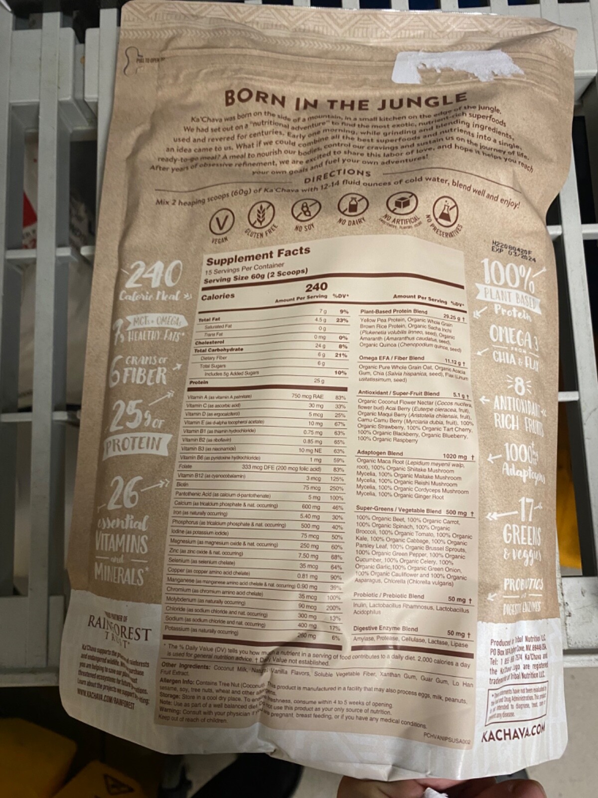 Ka'chava Tribal Superfood Vanilla Brand NEW, sealed, EXP 01/31/2024