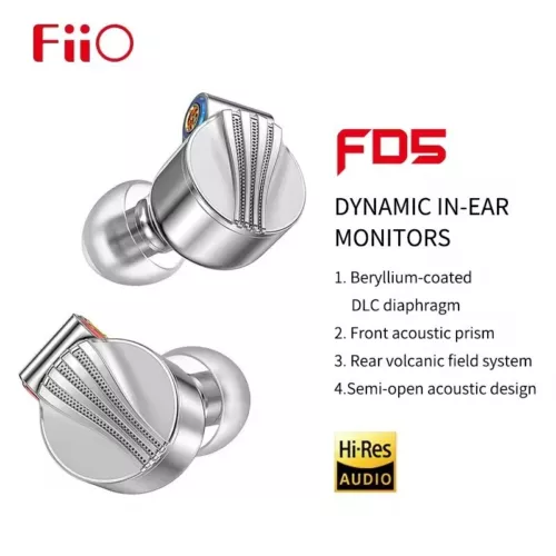 FiiO FD5 Beryllium-coated DLC diaphragm flagship dynamic In-Ear Monitor