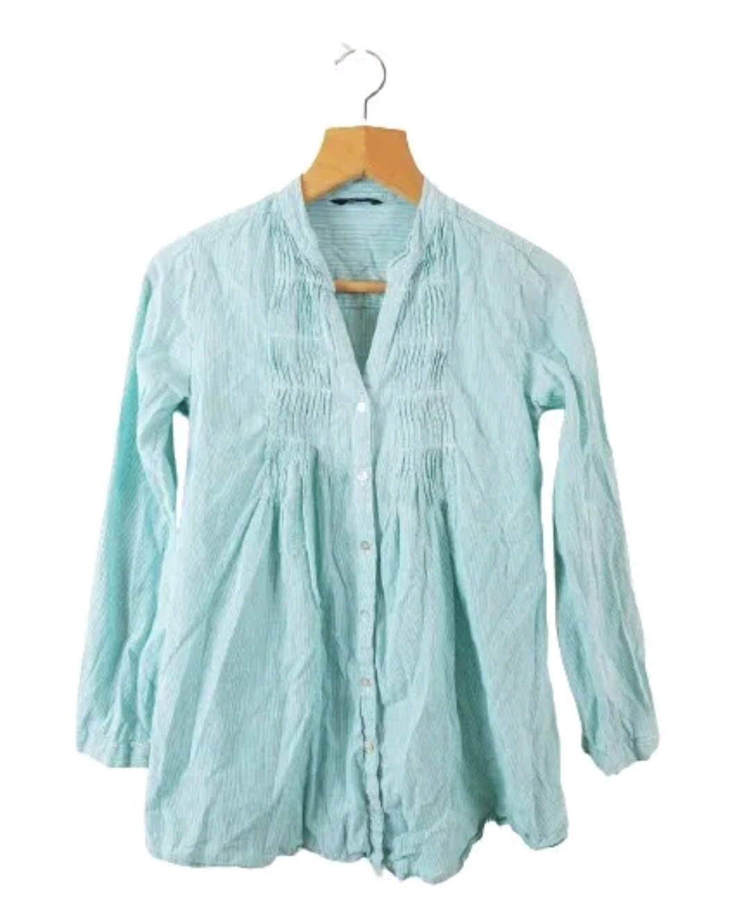 mens M&Co Sandstone 10 Green Paisley Pattern Long Sleeve Work shirt