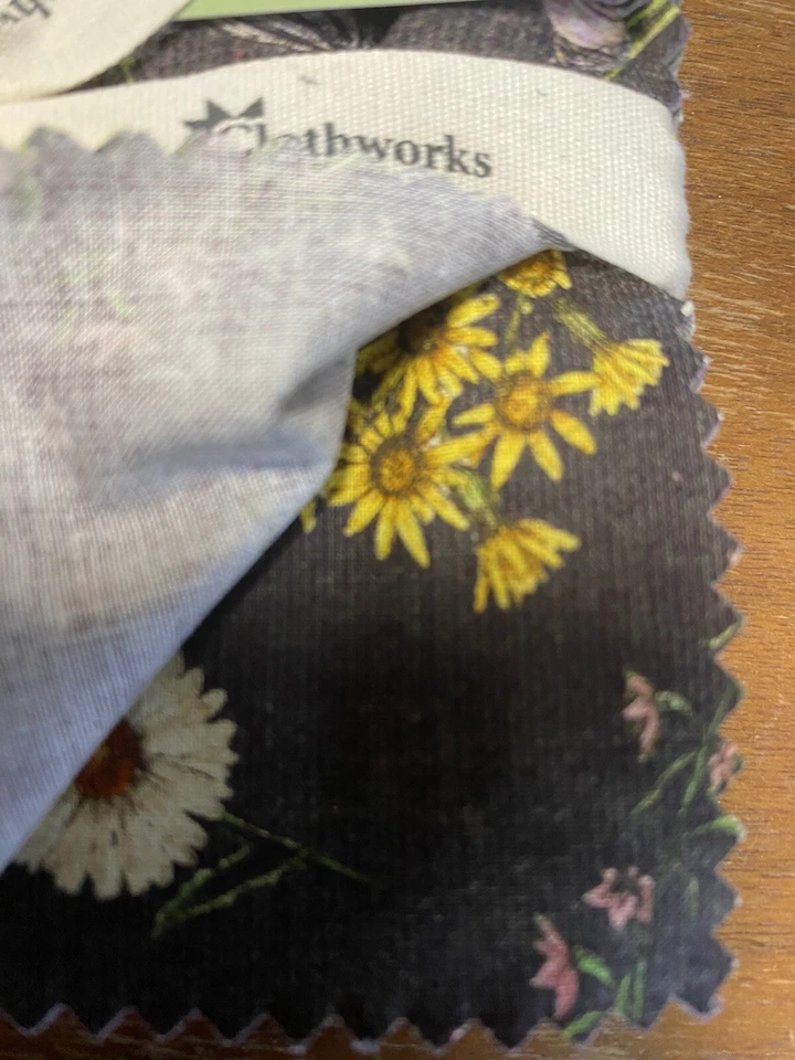 HTF Botanical Journal Fabric 5" Charms 40 Pcs Iron Orchid SQ 0326 Clothworks - Image 2 of 4