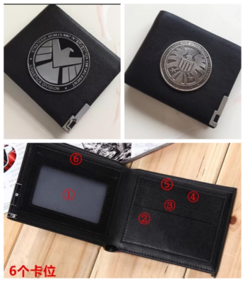 The Avengers Agents of S.H.L.E.L.D Shield Badge in Leather Wallet