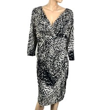 Lauren Ralph Lauren faux wrap Sheath Dress Long Sleeve Size 16 Snakeskin Print