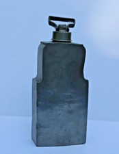 Rare Antique Pewter Screw Top Flask With Tooled Decoration Monogram Dated 1852