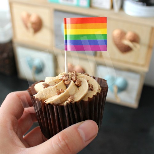 Rainbow Gay Pride Cupcake Topper Toothpicks LGBT Party Flags Decoration Cake - Picture 8 of 12