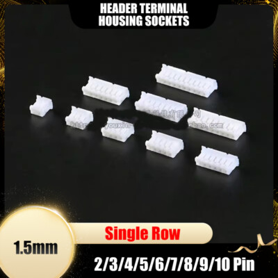 1.5mm Raster Header Terminal Gehäuse Buchsen 2/3/4/5/6/7/8/9/10 Pin Einreihig