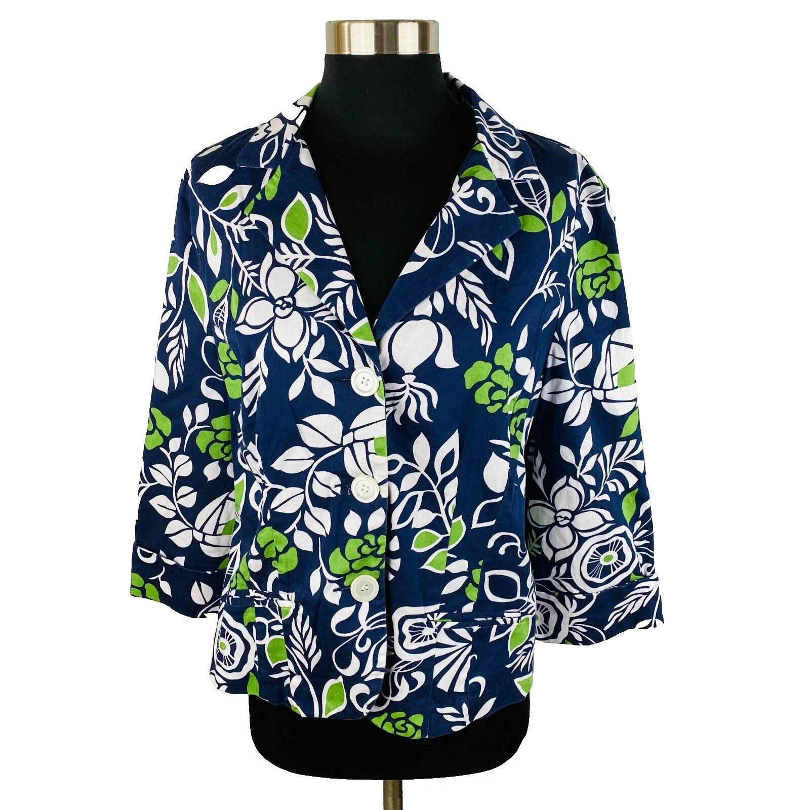 Trajes y Dressbarn Mezcla Algodón Floral Suit Separates para Mujeres