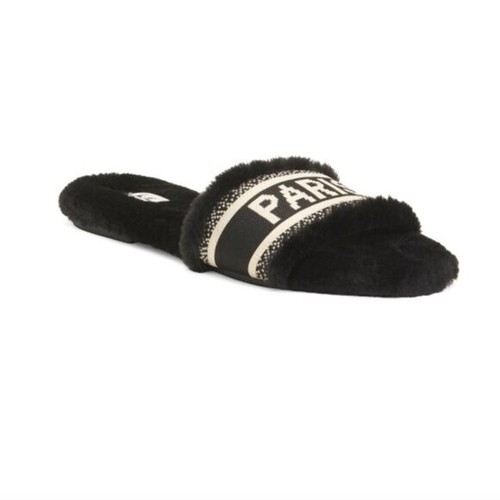 Nicole Miller Cozy Slippers Faux Fur Black Sz. 8.5 nib NEW - Picture 4 of 9