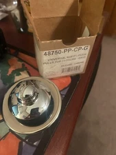 WATCO 48750-PP-CP Universal Nufit Push Pull Tub Closure - Silicone-Chrome - New