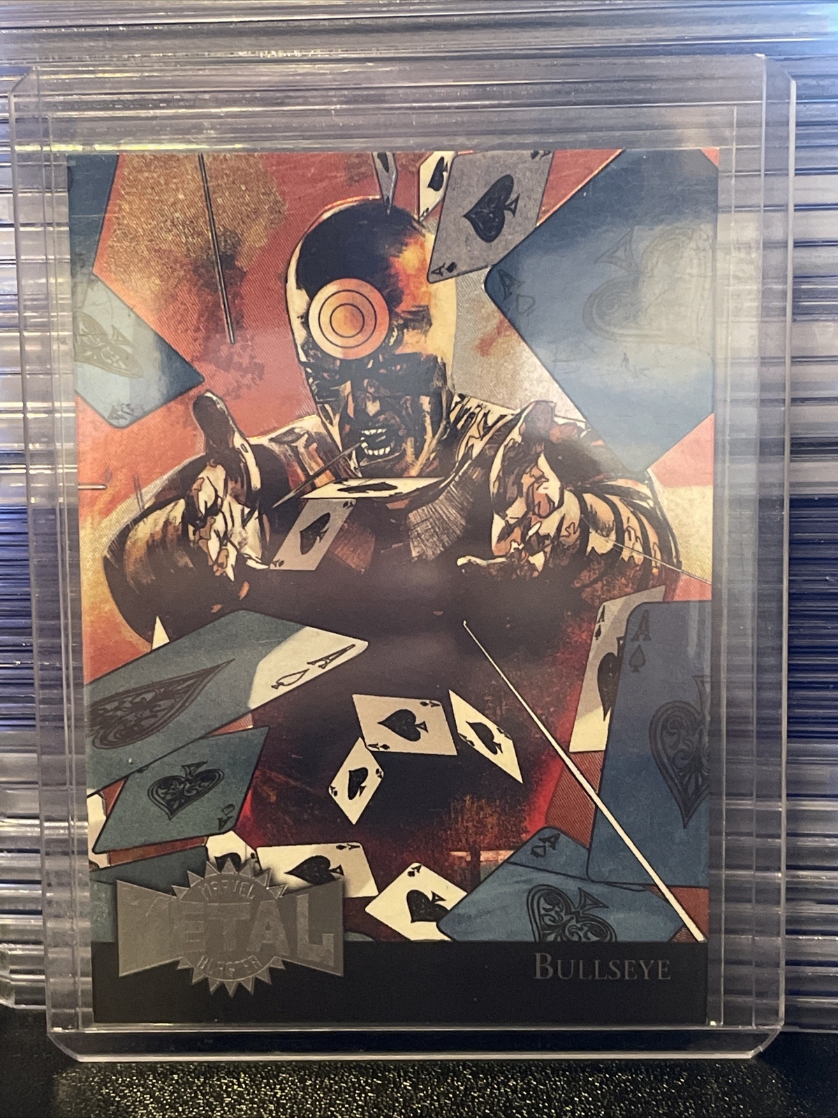 2015 Marvel Fleer Retro Metal Blasters Bullseye #6