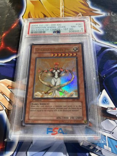 YUGIOH PSA 8 2004 Guardian Angel Joan IOC-087 Ultra Rare 1st Edition - Picture 2 of 3