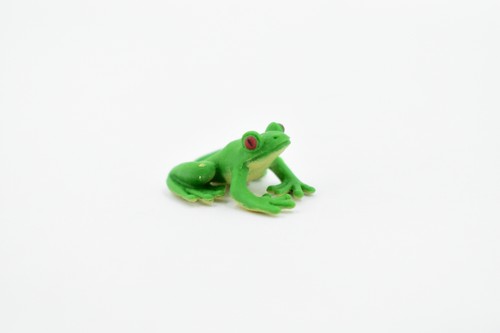 Mini Realistic Green Tree Frog Plastic Toy Small Figure Model Kids 1" F4077 - Picture 4 of 7