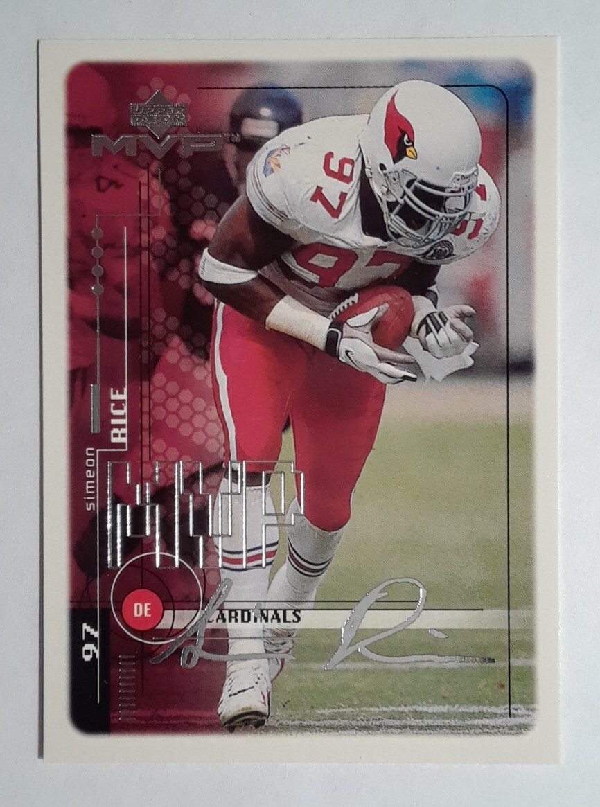 1999 Upper Deck MVP Silver Script Simeon Rice #7 Arizona Cardinals NFL Football