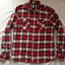 VAILENT SWEDEN PUREX MEN'S ''FIELD'' HEAVY FLANNEL SHIRT  PLAID LARGE