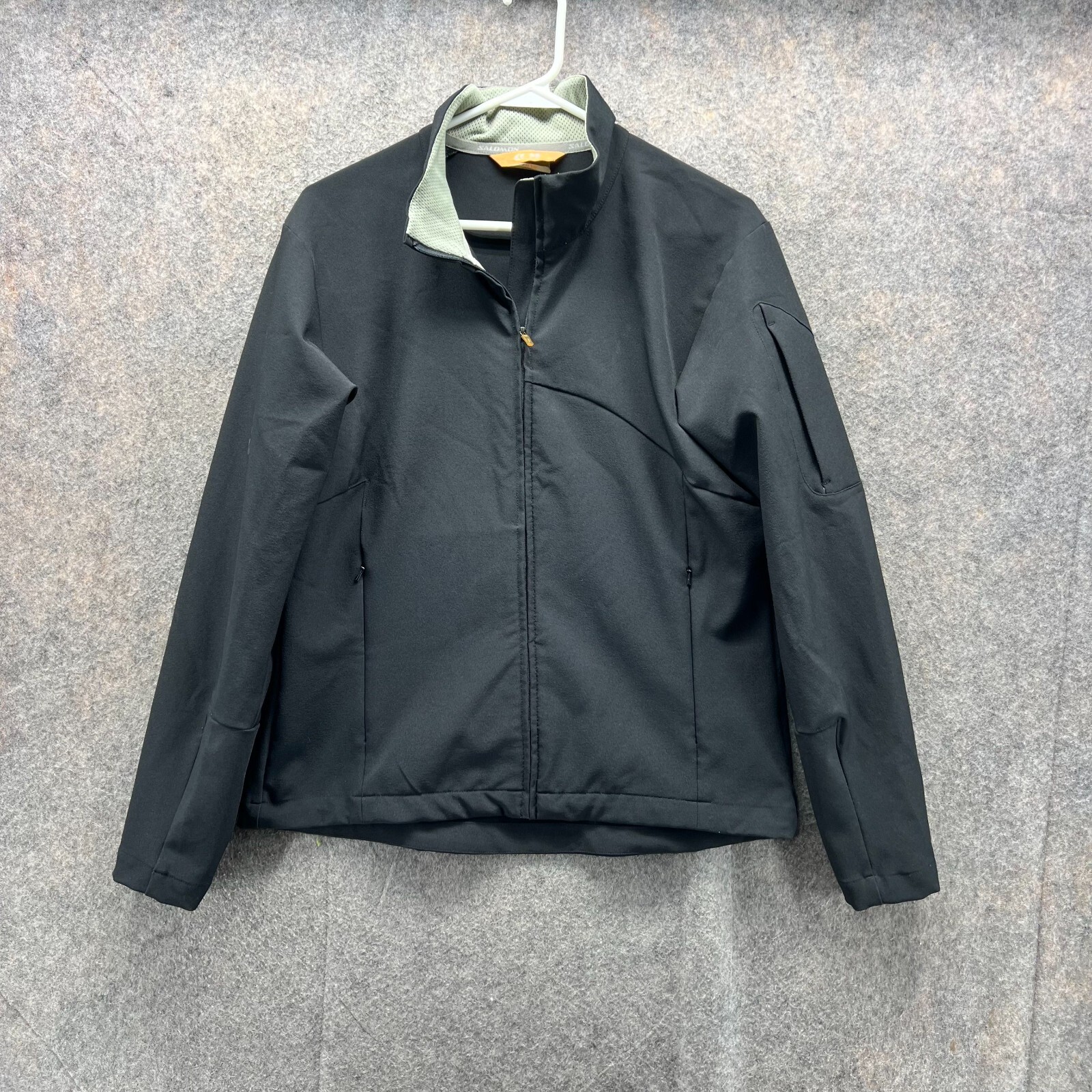 Salomon Giacca Donna Grande Nera Full Zip Poliestere Clima Vento Maglione Invernale
