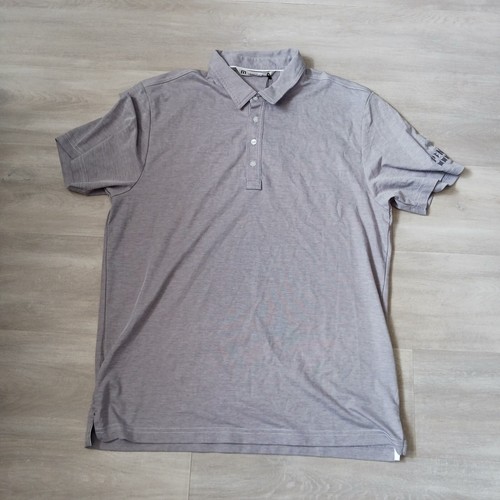 Travis Mathew Hemd Herren XL Golf Polo meliert grau PENTA Prestige Freizeit Neu mit Etikett - Bild 10 von 11