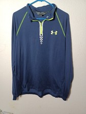 Under Armour NFL Combine Blue 1/4 Zip Shirt Mens Sz L