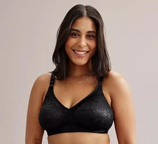 Bali Full Coverage Comfort U Wireless Bra DF3372 Black 40B NWT