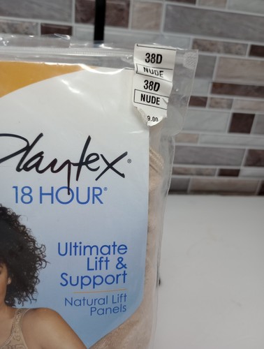Playtex 18 Hour 38D Bra Wirefree Ultimate Lift & Support Womens 4745 Nude - Picture 7 of 8
