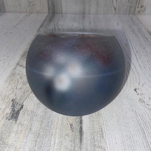 Satava Studio Red Flower Frosted Paperweight VTG 1992 Signed - Picture 5 of 14
