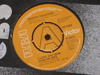 Timothy Touchton    I Love You More Than My Wife   DEMO  7''   EX SHOP