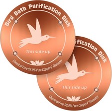 99.99% Pure Copper Bird Bath Purification Disk,Set of 2,0.6mm thick,Reinforced