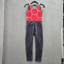 Tiger Friday Women Jumpsuit M Purple Honey Unitard Geometric Dancer 23"