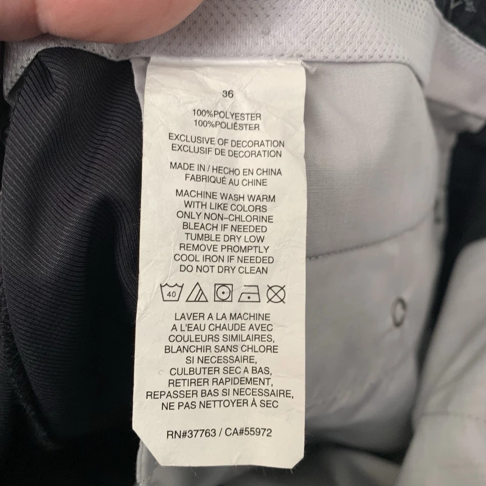 "Pantalones cortos de golf Callaway para hombre talla 36 negros bolsillos de carga entrepierna de 10""" Foto 4 de 4