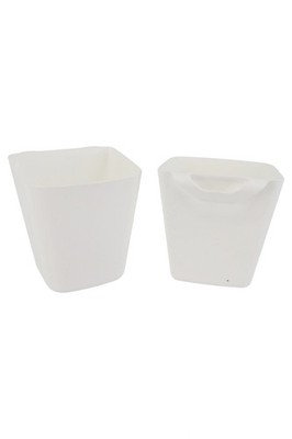 IKEA Aufbewahrungsboxen 2er Set Weiß Kunststoff 12x12x12.5cm Skandinavisch