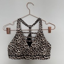 Zyia Active Womens Sports Bra XL Leopard Workout Gym Yoga Pilates Athletic