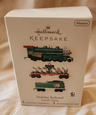 NIB  Hallmark Miniature Holiday Railroad Lion...