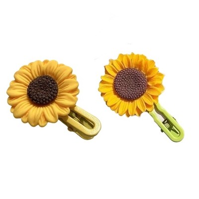 10 Piece Bright Sunflower Hair Pin Trendy Hair Decorations For Teen Girls