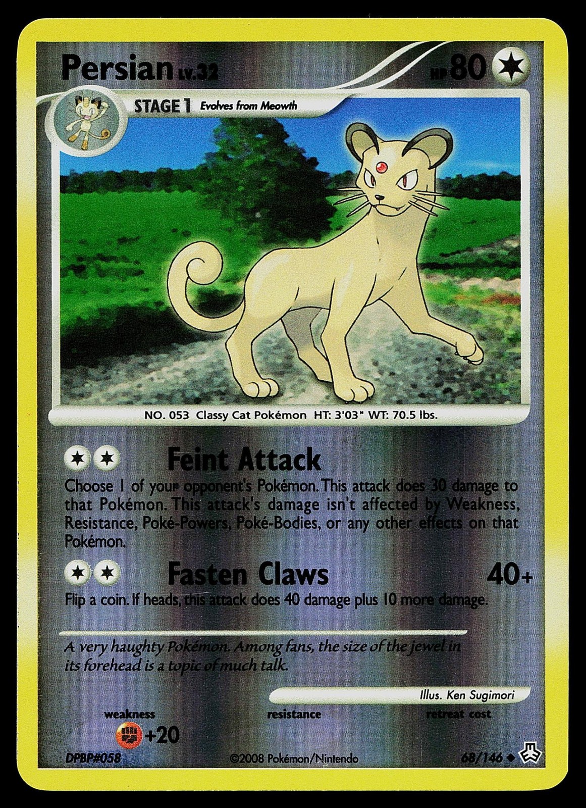 Pokemon Card - Persian Legends Awakened 68/146 Reverse Holo Uncommon