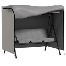 Swing Chair Cover Light Grey Oxford Polyester 177x114x152cm Weatherproof Zipped