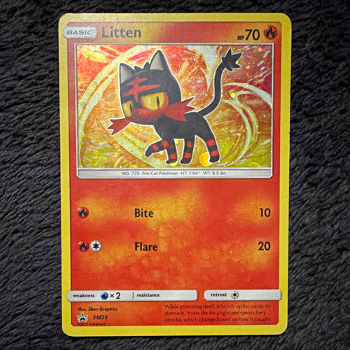 The Pokémon Company Litten SM23 SM Black Star Promos Holo Promo ENG 2017 70HP
