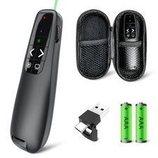 Clicker PowerPoint Presentation Wireless Presenter Remote, Green Laser Pointe...
