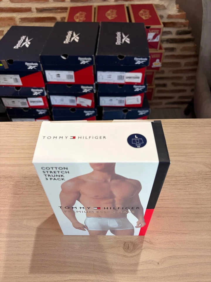 Tommy Hilfiger Premium Essentials - Lot de 3 boxers Trunk Bleu marine - Taille L - Photo 2/4