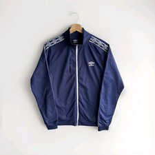 Umbro Mens Taped Tricot Track Suit Set Medium Top Pants Large Navy Blue