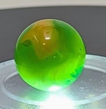 Akro Agate 2 Color Prize Name Corkscrew Marble .63" Lemon Limeade Wet Mint