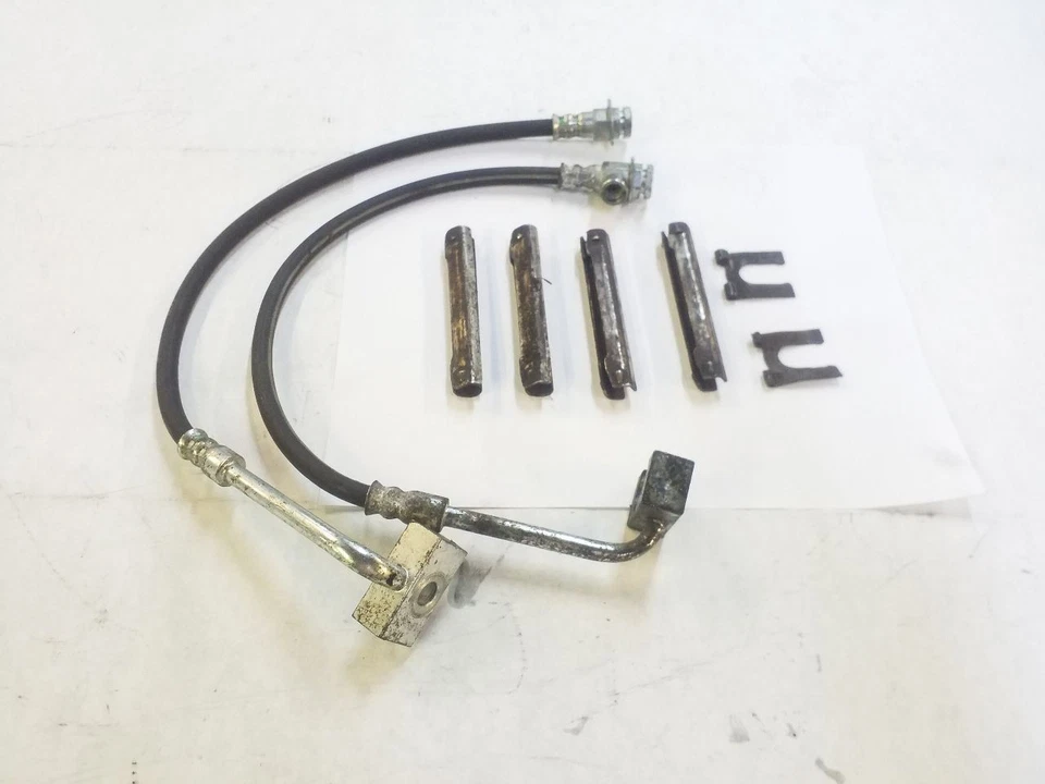 Juego de mangueras de freno delanteras derecha/izquierda 2x2 | Se adapta a Ford F250 F350 1991-1994 Foto 2 de 4