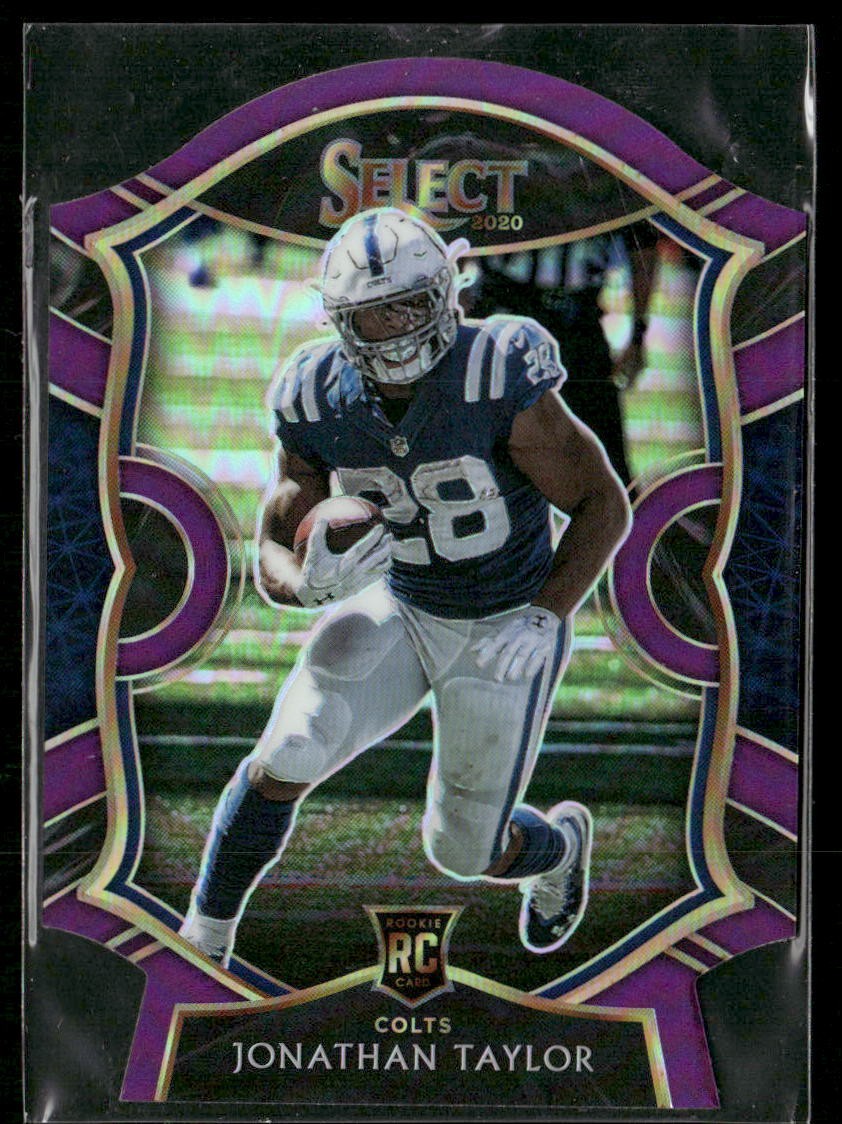 2020 Panini Select #53 Jonathan Taylor Purple Prizm Die Cut