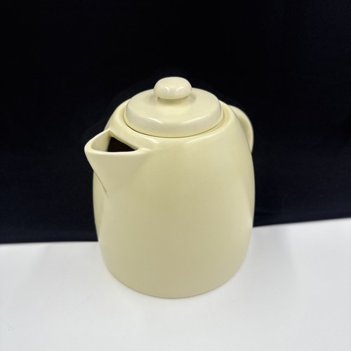 Starbucks Teapot Cream 5 1/2” Matte w/Lid Fabriquee Pour Pitcher Stoneware 2012 - Picture 2 of 22
