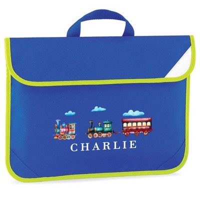 Personalisierte Kinder Züge Hi-Viz Büchertasche, individueller Name, Vorschule Kindergarten Schule...