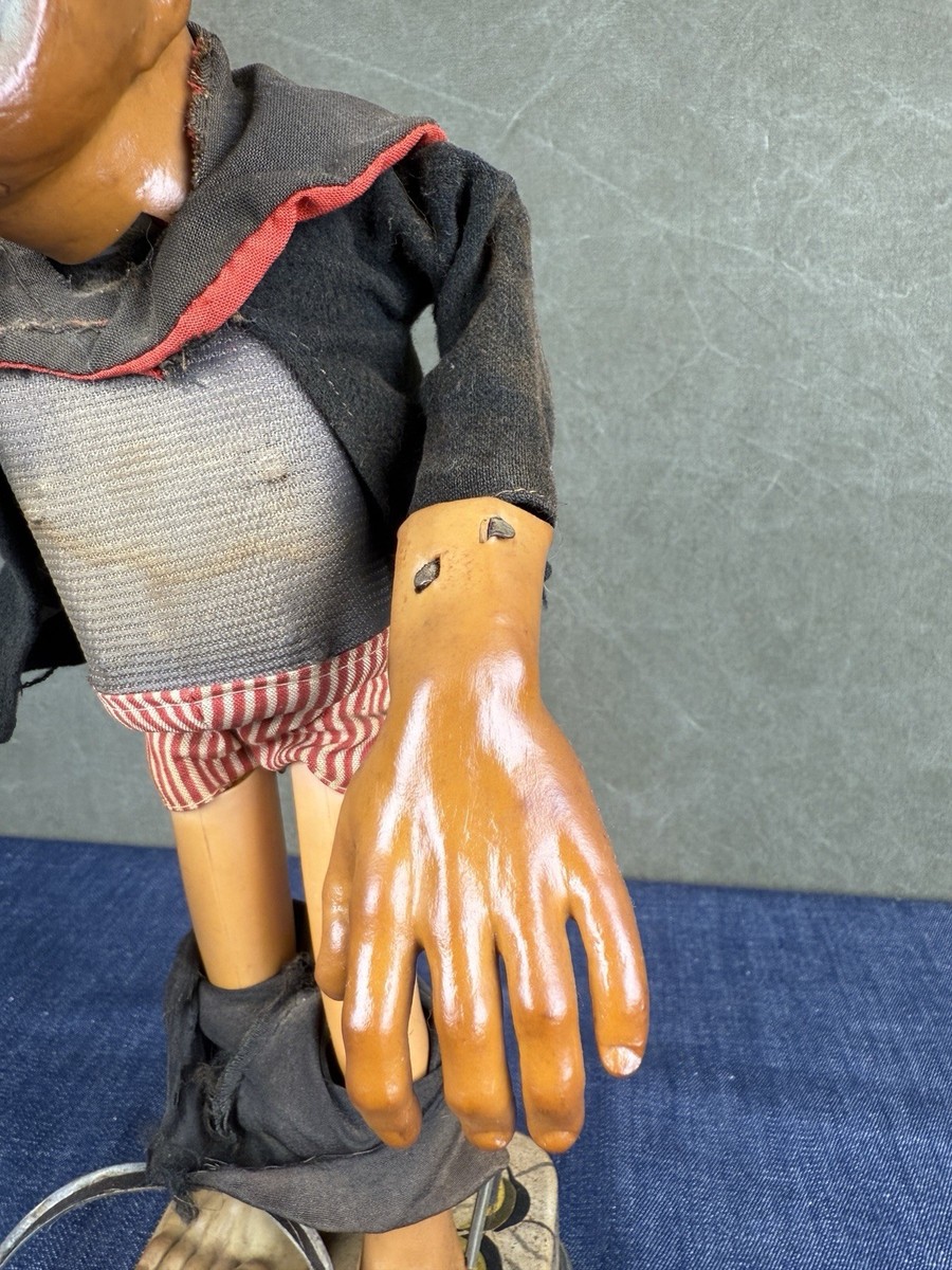 Vintage Rosko Blushing Frankenstein 60s Battery Op Tin Toy Litho