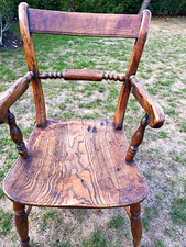 A lovely looking antique elm armchair 45x45x90cm
