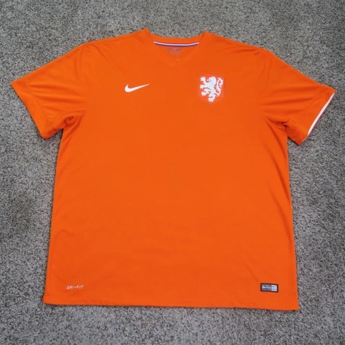 Netherlands Jersey Mens 2XL Orange Nike Holland Soccer Football 2014 Home 577962