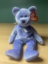 TY Beanie Baby - CLUBBY 2 the Platinum Bear 8.5 inch - MWMTs Stuffed Animal
