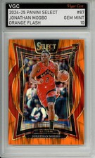 2024-25 PANINI SELECT ORANGE FLASH JONATHAN MOGBO ROOKIE RC VGC GEM MINT 10  j83