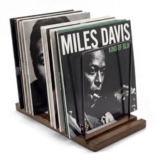 Solid Wood Vinyl Record Storage Stand  Display for Album for 50 LPs