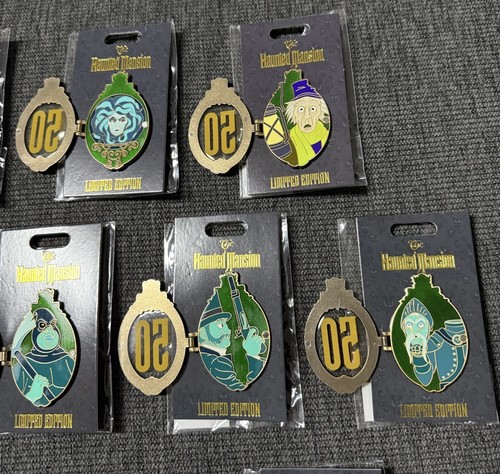 Haunted Mansion 50th Anniversary Pins Set of 13 D23 2019 WDI Disney LE 300 new - Picture 4 of 11