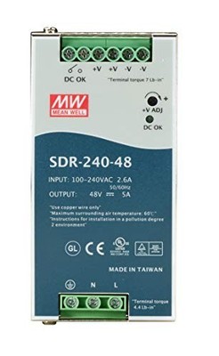 Black Box DIN Rail Power Supply - 240 Watts (sdr24048)